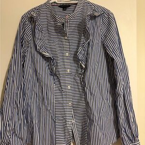 Tommy Hilfiger Navy and White Striped Blouse
